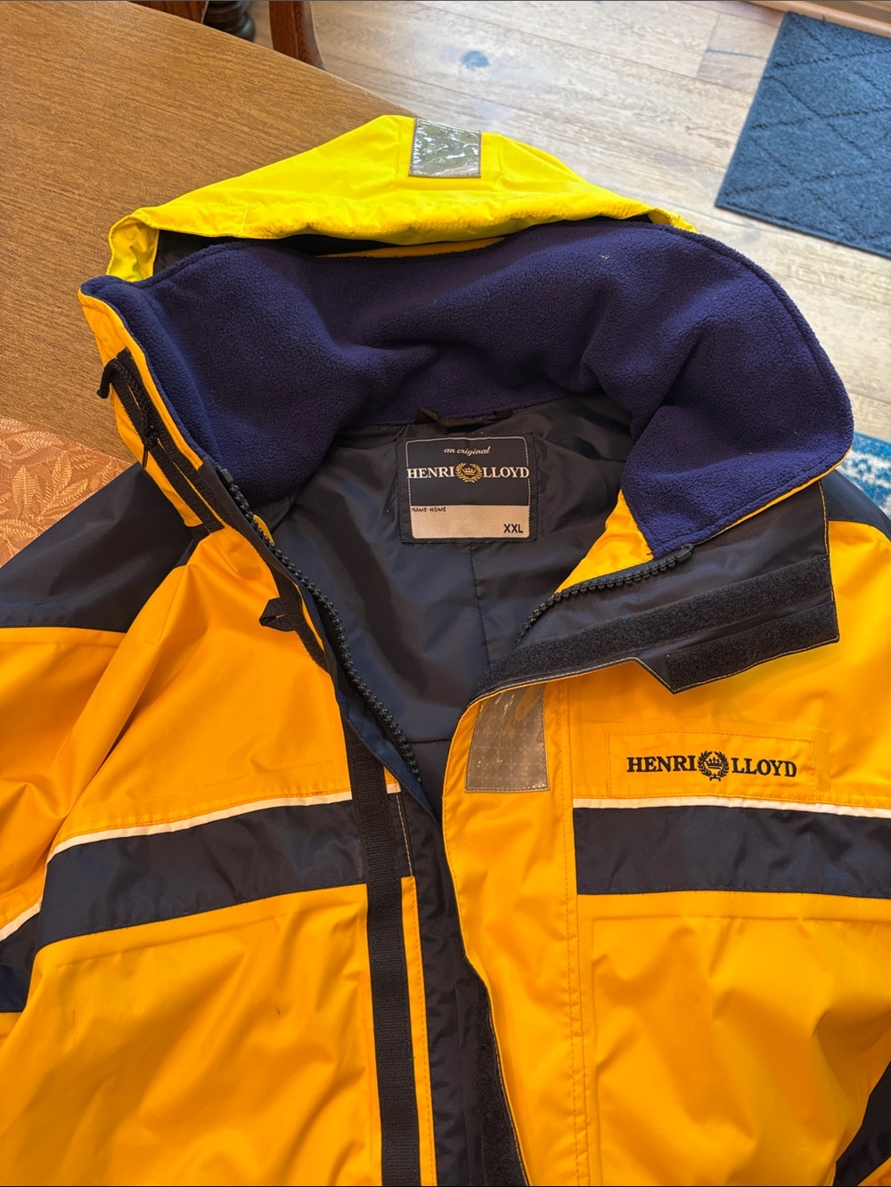 Henri Lloyd High-Visibility Yellow and Navy Sailing Jacket